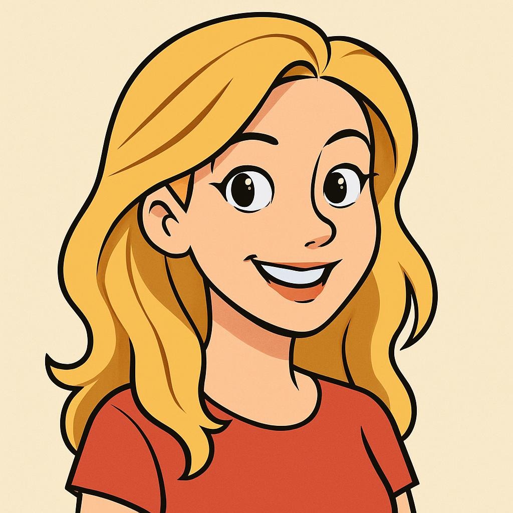 Donna bionda cartoon