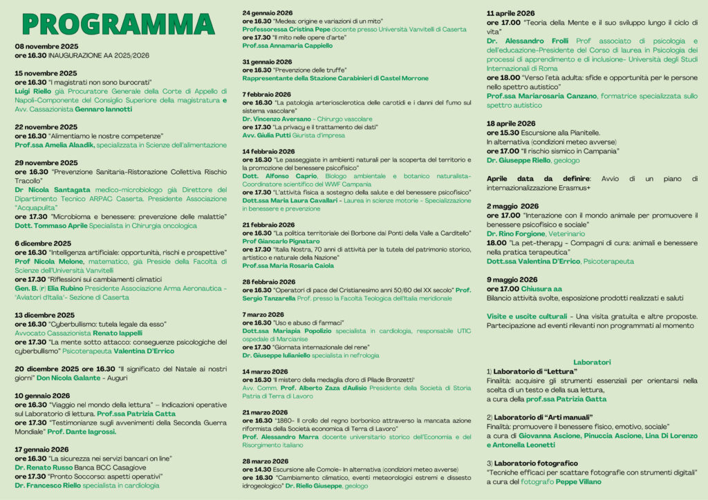 Programma Unitre 25-26 Pagina 2